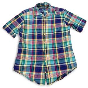 Polo Ralph Lauren Classic-Fit Madras Plaid Short-Sleeve Shirt — Men’s Medium